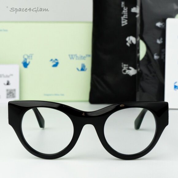Off-White Men Eyeglasses Black Round OERJ013 STYLE 13 1000 NEW AUTHENTIC - Picture 1 of 8